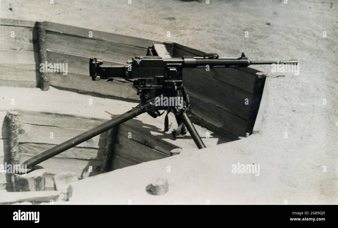 WWII - WW2 - Italian Machine Gun - Mitragliatrice FIAT mod. 35 Foto Stock