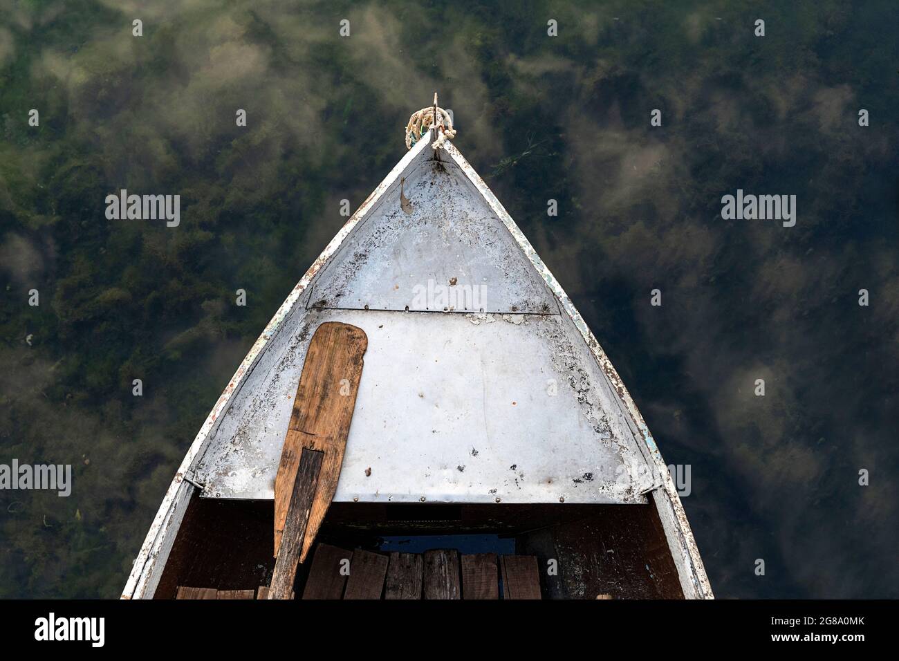 Tradizionale barca da pesca albanese Foto Stock