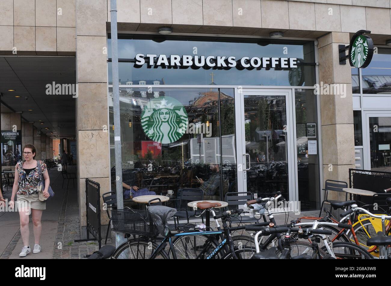 Copenhagen, Danimarca.18 luglio 2021, Seattle starbucks Coffee chain nella capitale danese Copenhagen Danimarca. (Foto..Francis Joseph Dean/Dean Pictures) Foto Stock