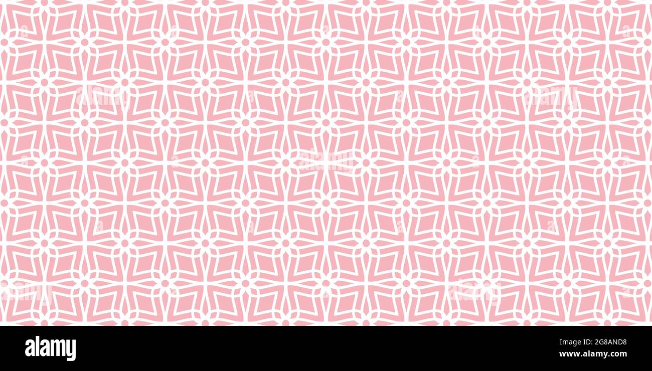 Design floreale con motivo geometrico senza cuciture astratto. Elegante sfondo rosa bello per tappeto, carta da parati, abbigliamento, wrapping, batik, tessuto Illustrazione Vettoriale