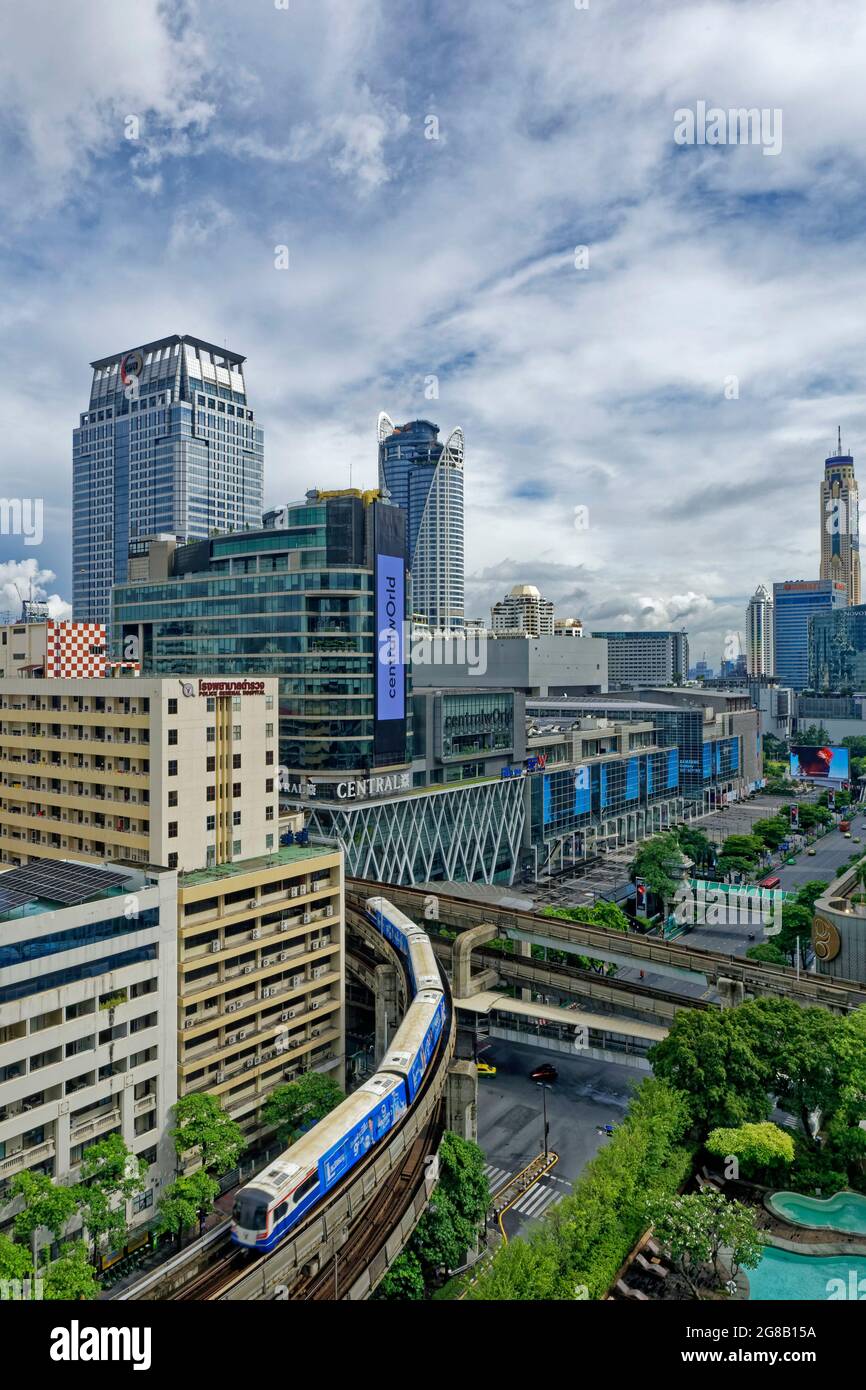 Distretto di Ratchaprasong, Bangkok, Thailandia Foto Stock