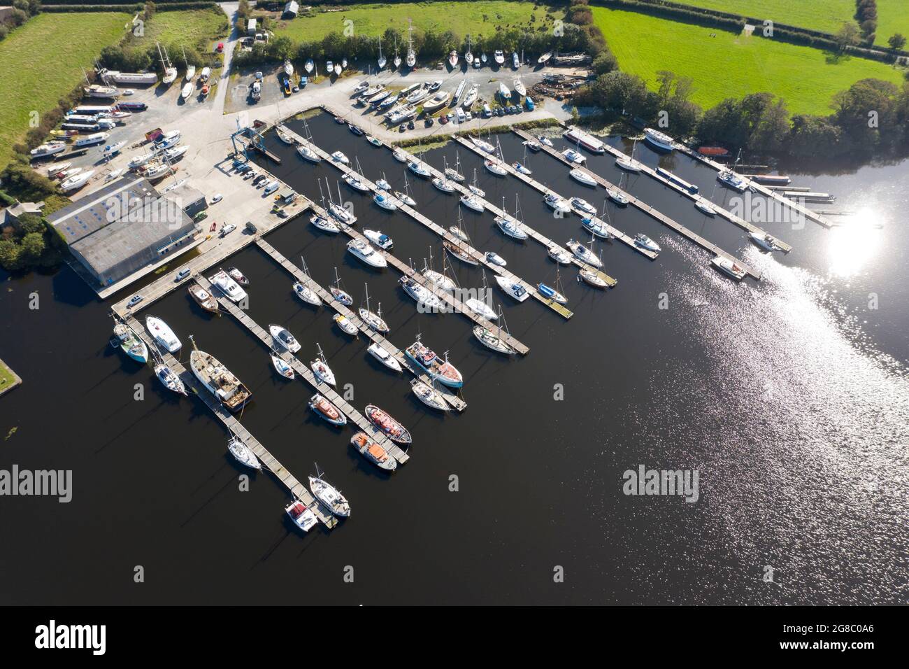 Foto aerea di Glasson Dock Marina Foto Stock