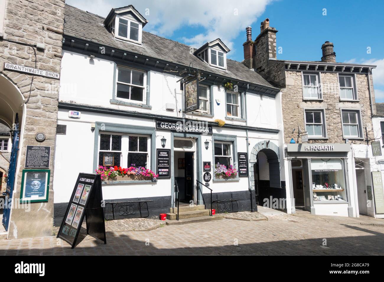 Il pub George and Dragon a Kendal, Cumbria, Inghilterra, Regno Unito Foto Stock
