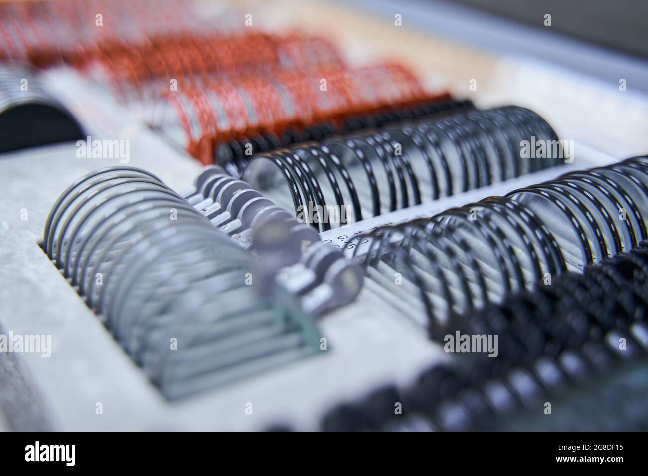 Kit di optometria con lenti per telaio di prova ottico Foto Stock