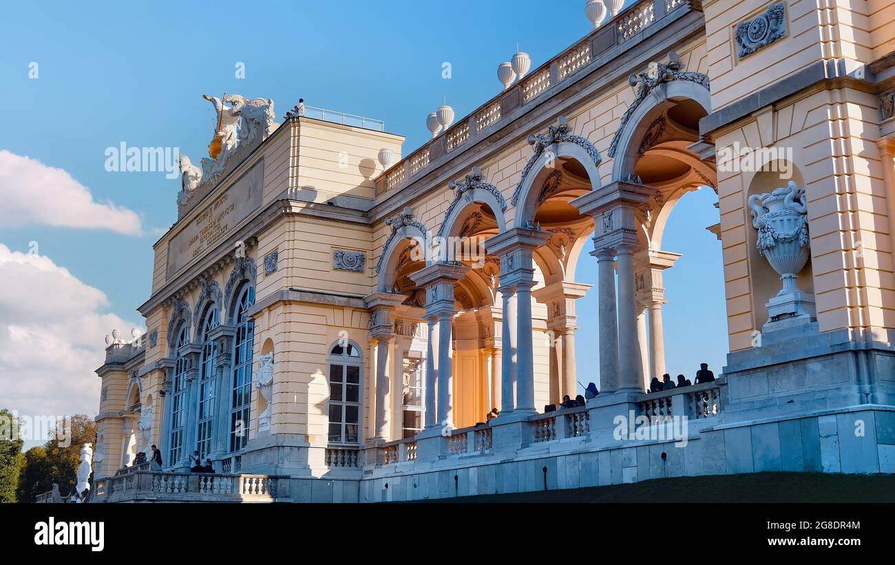 Schonbrunner Schlosspark a Vienna, Austria. Foto Stock