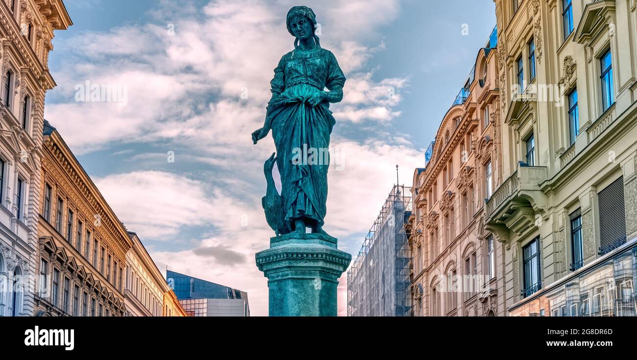 Parco Burggarten a Vienna, Austria Foto Stock