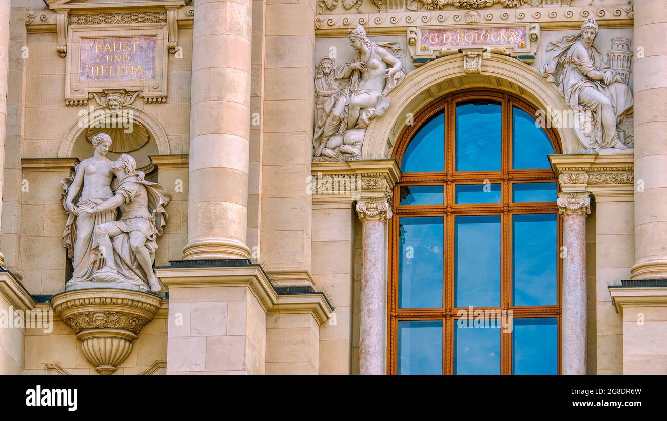 Scultura classica a Vienna, Austria Foto Stock
