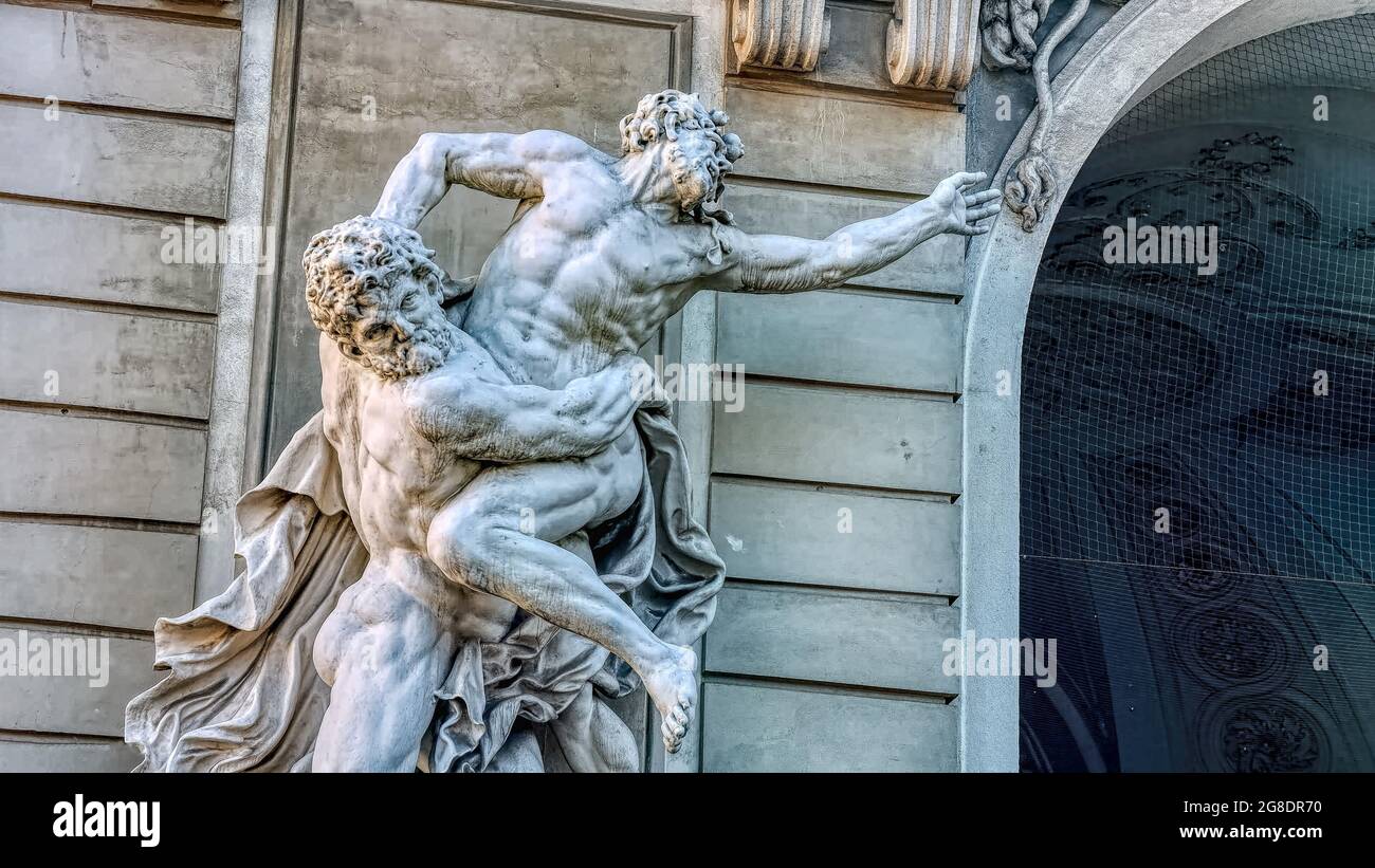 Scultura classica a Vienna, Austria Foto Stock