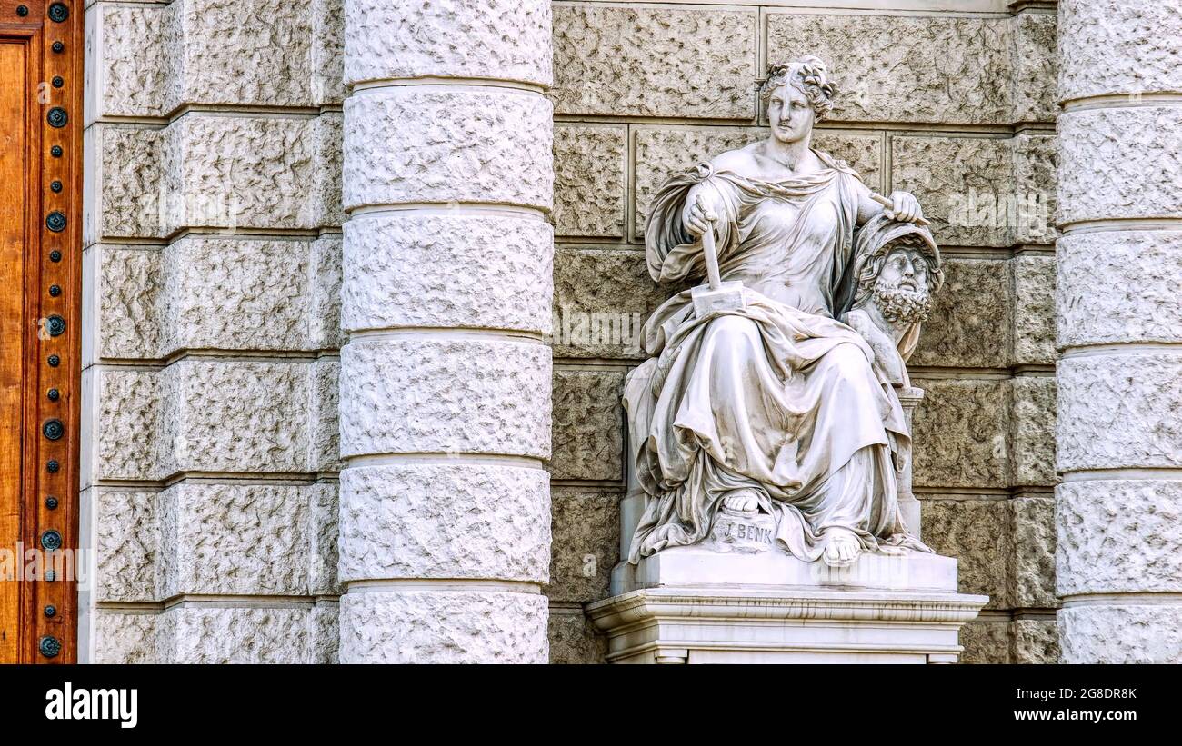 Scultura classica a Vienna, Austria Foto Stock