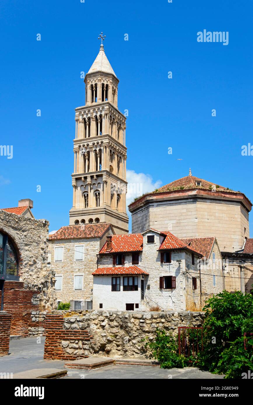 Cattedrale Sv Duje, Città Vecchia, Spalato, Dalmazia Centrale, Croazia Foto Stock