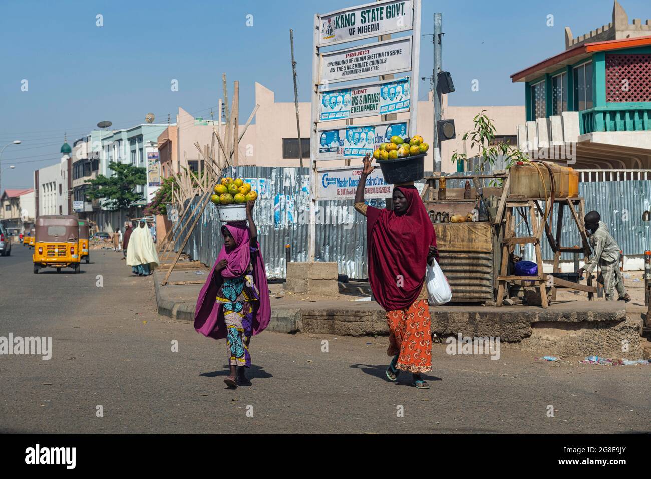 Vita di strada inKano, stato di Kano, Nigeria Foto Stock