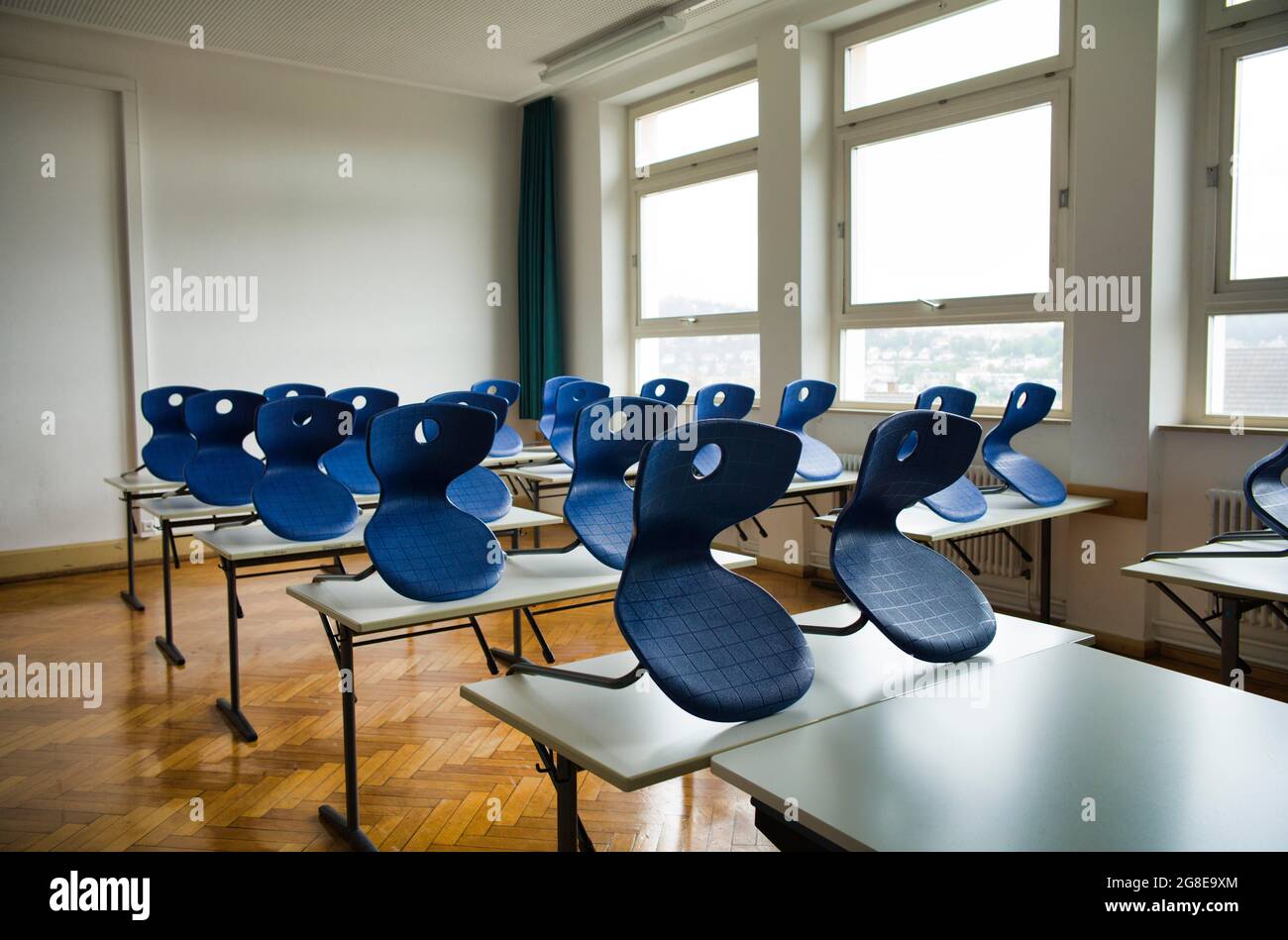 Classe vuota, paura della quarta ondata, crisi di Corona, Germania Foto Stock