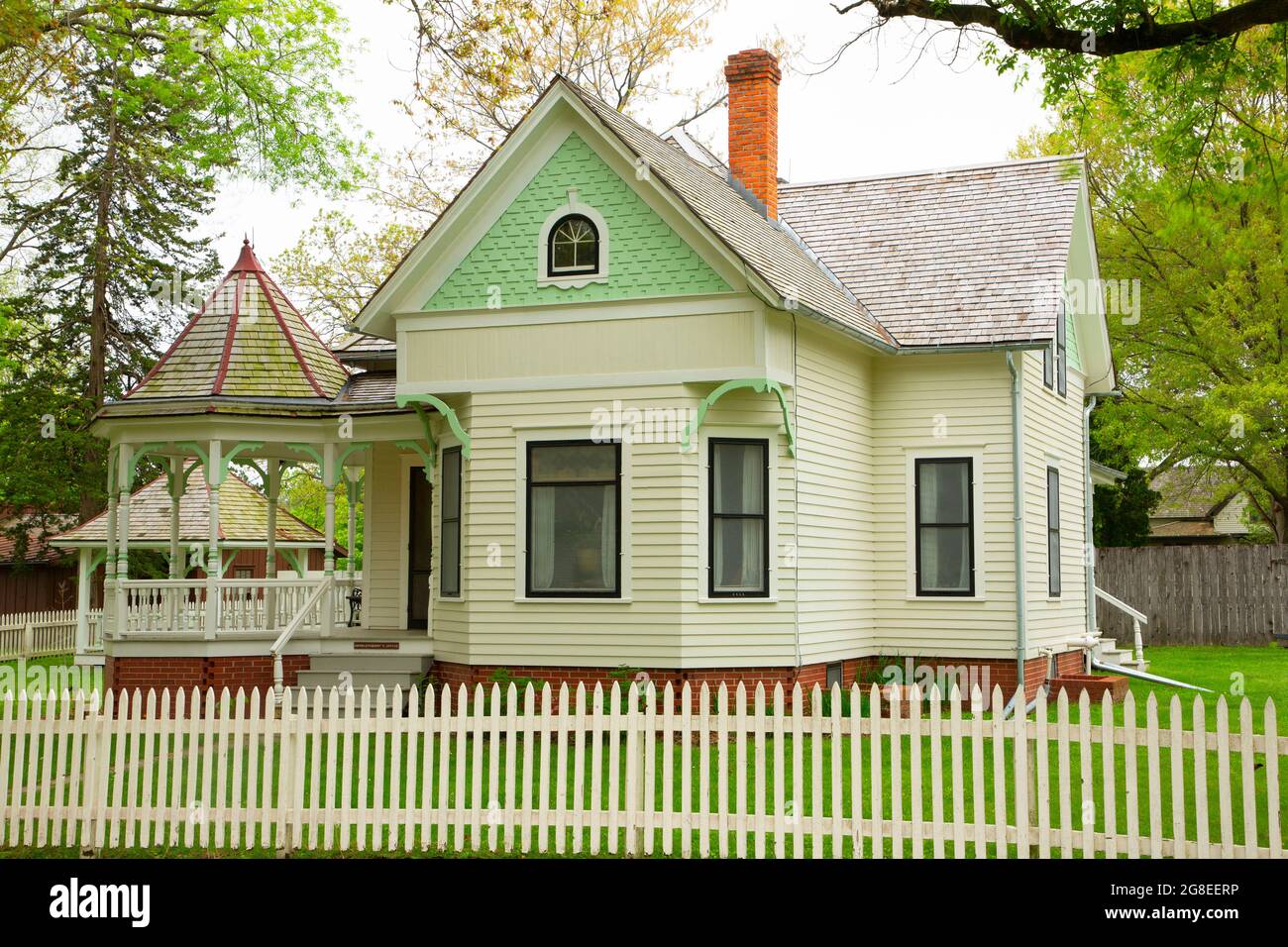 C. E. Smith House, sito storico nazionale di Herbert Hoover, West Branch, Iowa Foto Stock