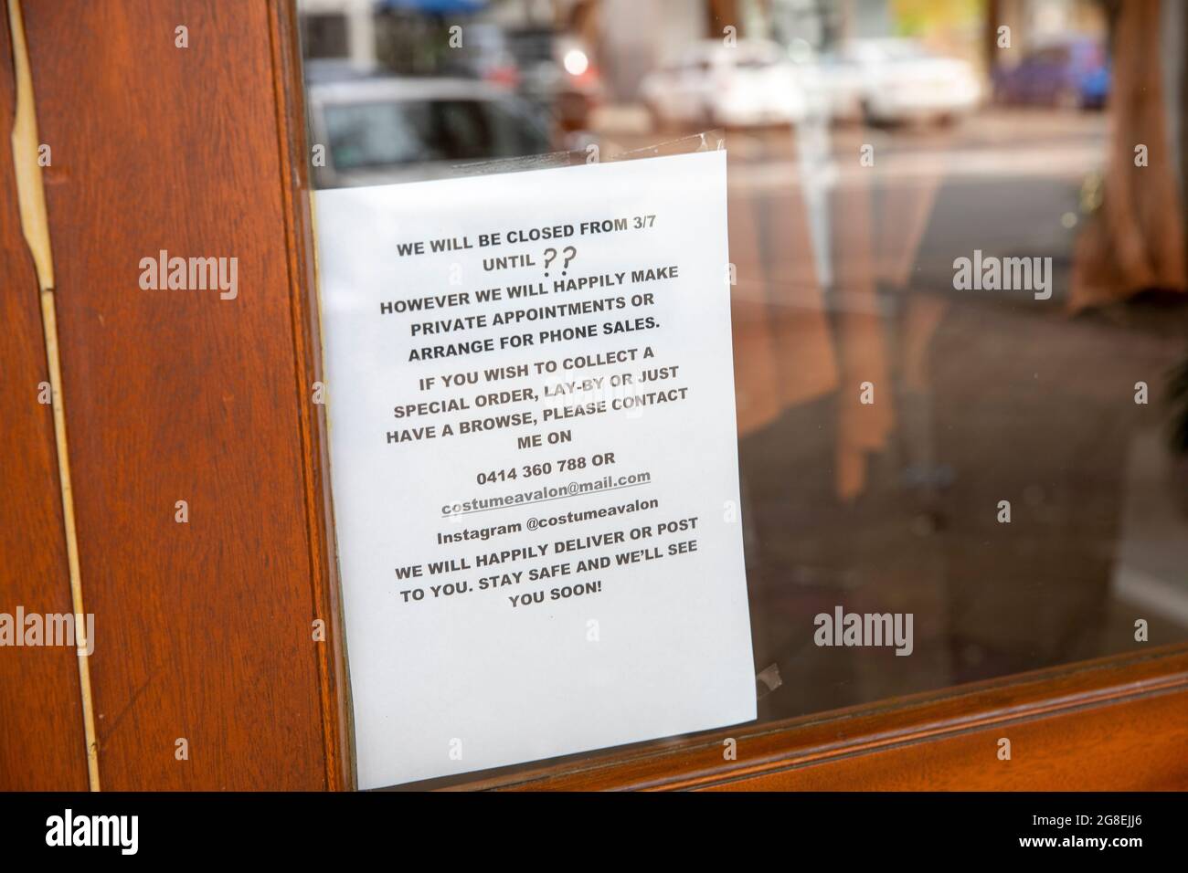 Sydney, Australia. Martedì 20 luglio 2021. Il governo del NSW ha emesso un ordine di sanità pubblica per tutti i negozi non essenziali per chiudere e cantieri per sospendere i lavori fino alle 115:00 del 30 luglio 2021, Sydney, Australia. Credit: martin Berry/Alamy Live News Foto Stock