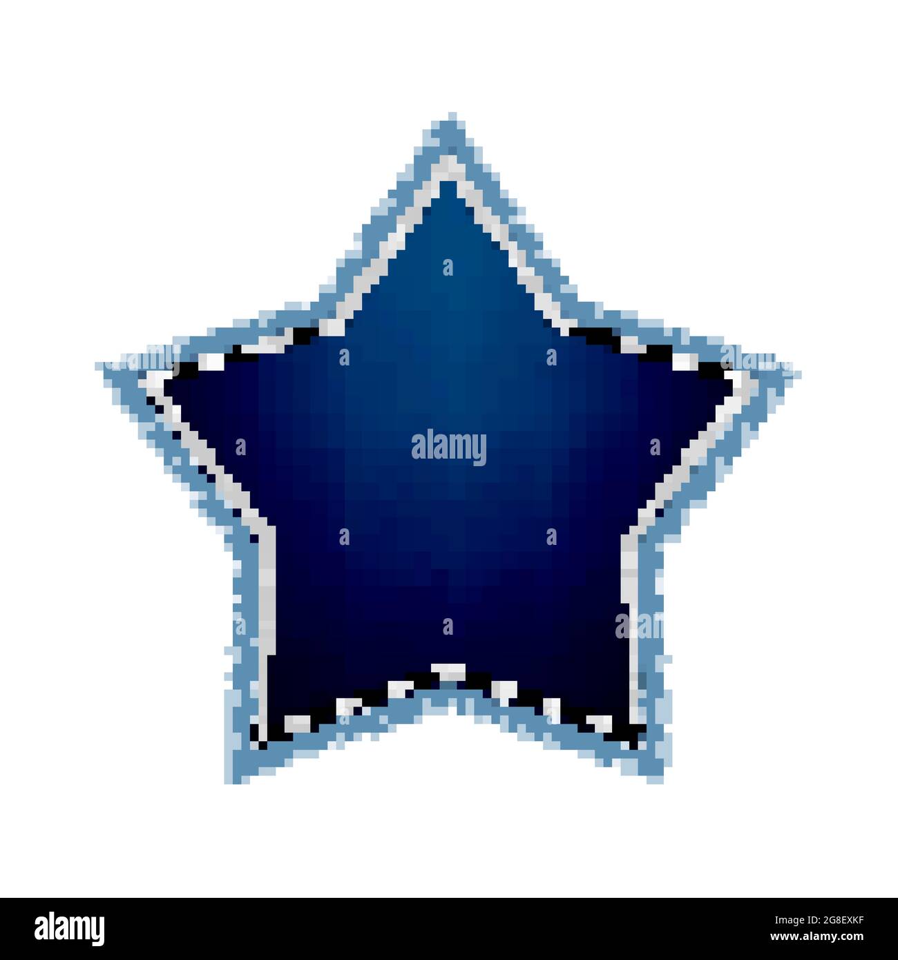 Star Denim Shape per decorare la Vector di abbigliamento Immagine e  Vettoriale - Alamy