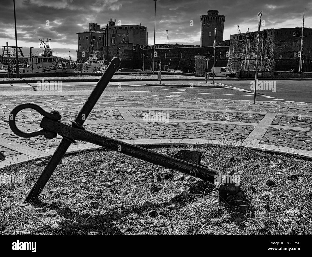 Livorno, città di lavoratori, marinai e pescatori Foto Stock