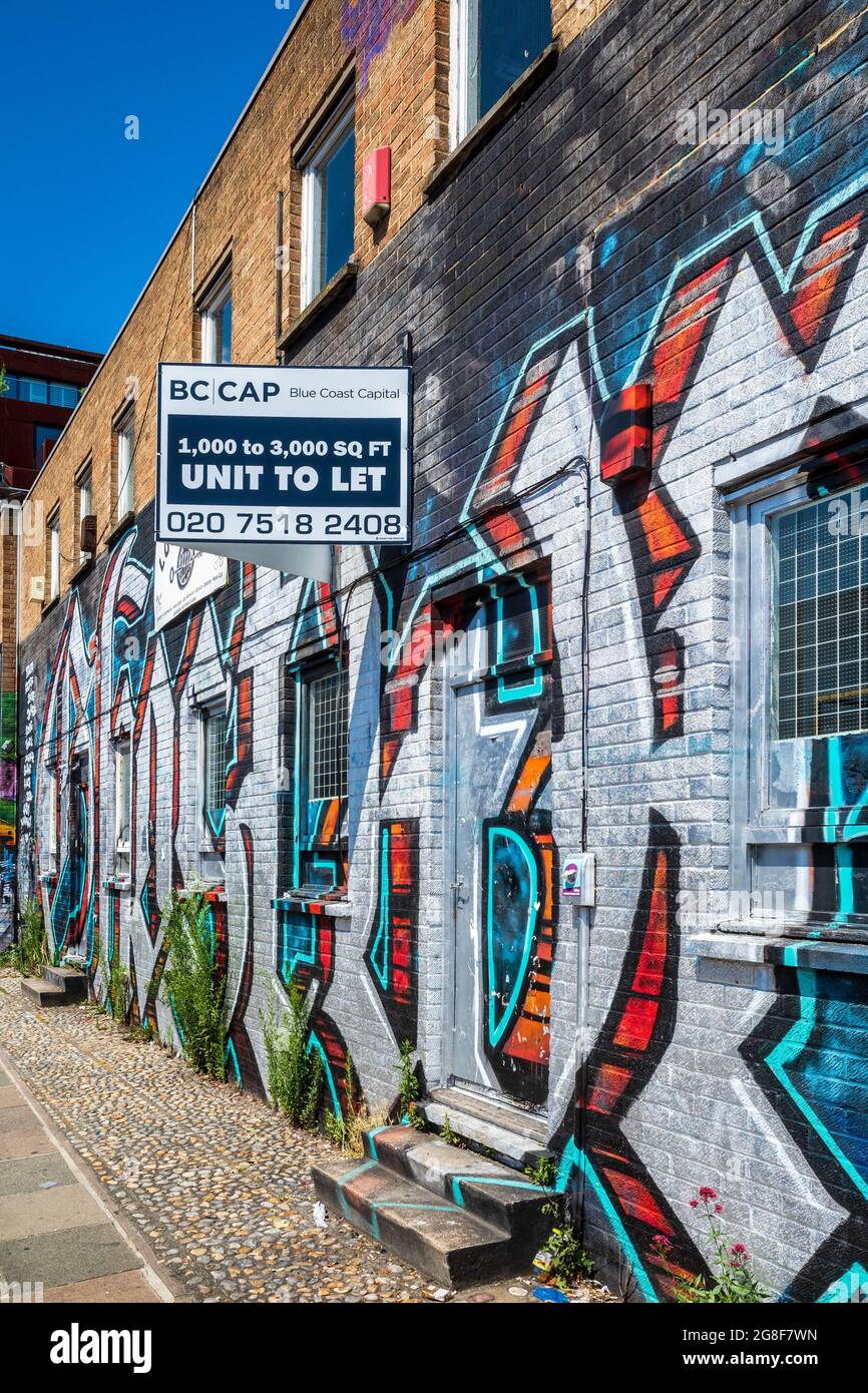 London to Let - Shoreditch London - albergo commerciale da lasciare nel quartiere elegante e vibrante hipster di Shoreditch a East London Foto Stock