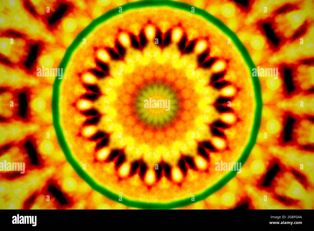 Mandala colorato, Mandala digitale Design, Mandala sfondo Foto Stock