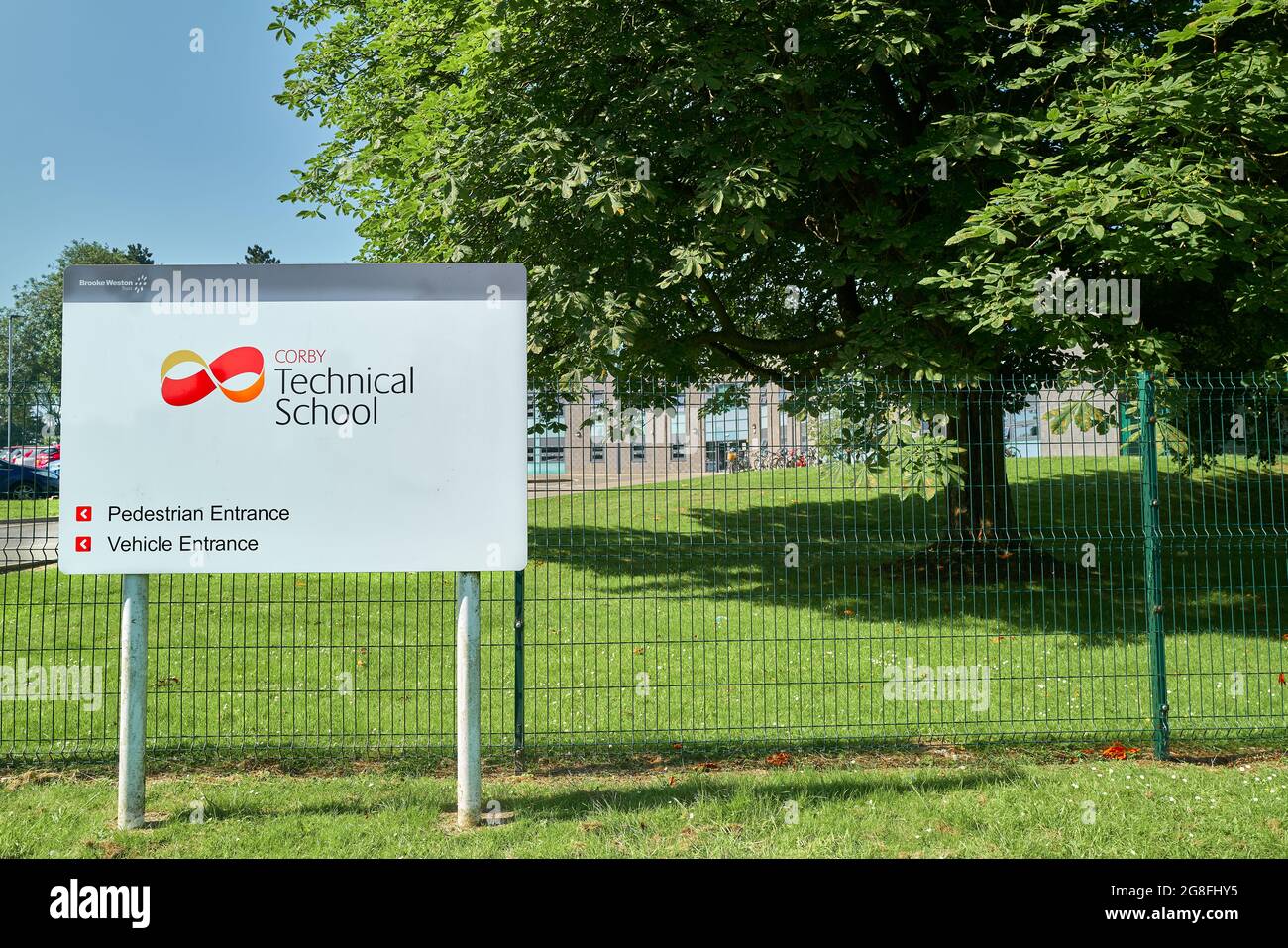 Corby Technical School di Corby, Inghilterra. Foto Stock