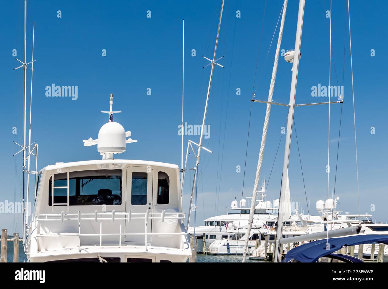 Dettaglio di una barca da pesca a Sag Harbour, NY Foto Stock