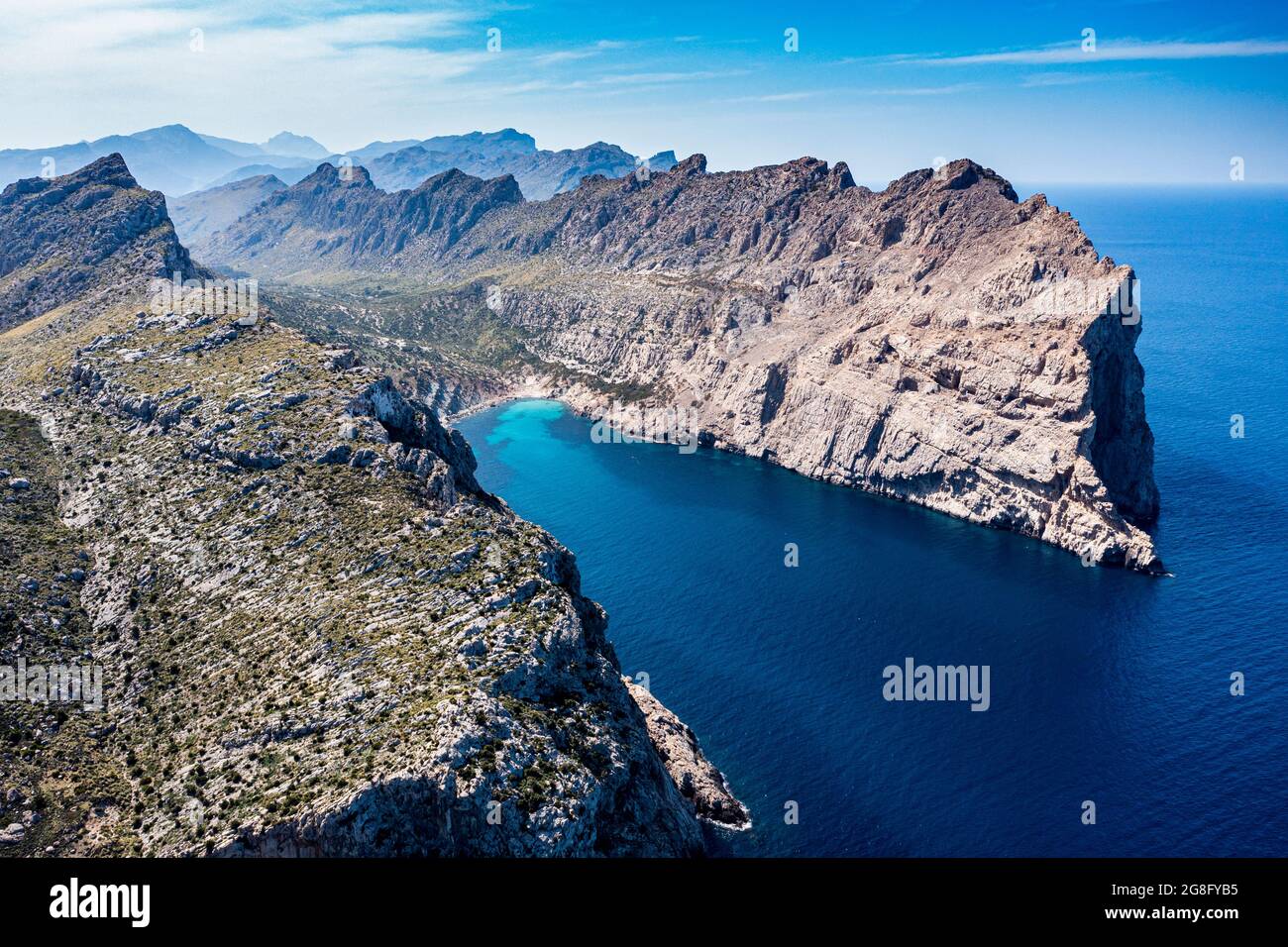 Aereo del Cap de Formentor, Maiorca, Isole Baleari, Spagna, Mediterraneo, Europa Foto Stock