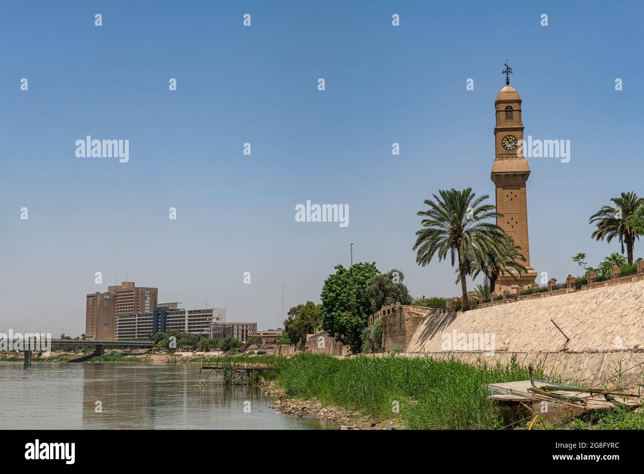 Fiume Tigris, Baghdad, Iraq, Medio Oriente Foto Stock