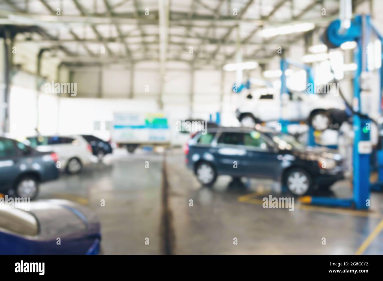 Officina fuori fuoco con effetto bokeh da utilizzare come sfondo Foto Stock