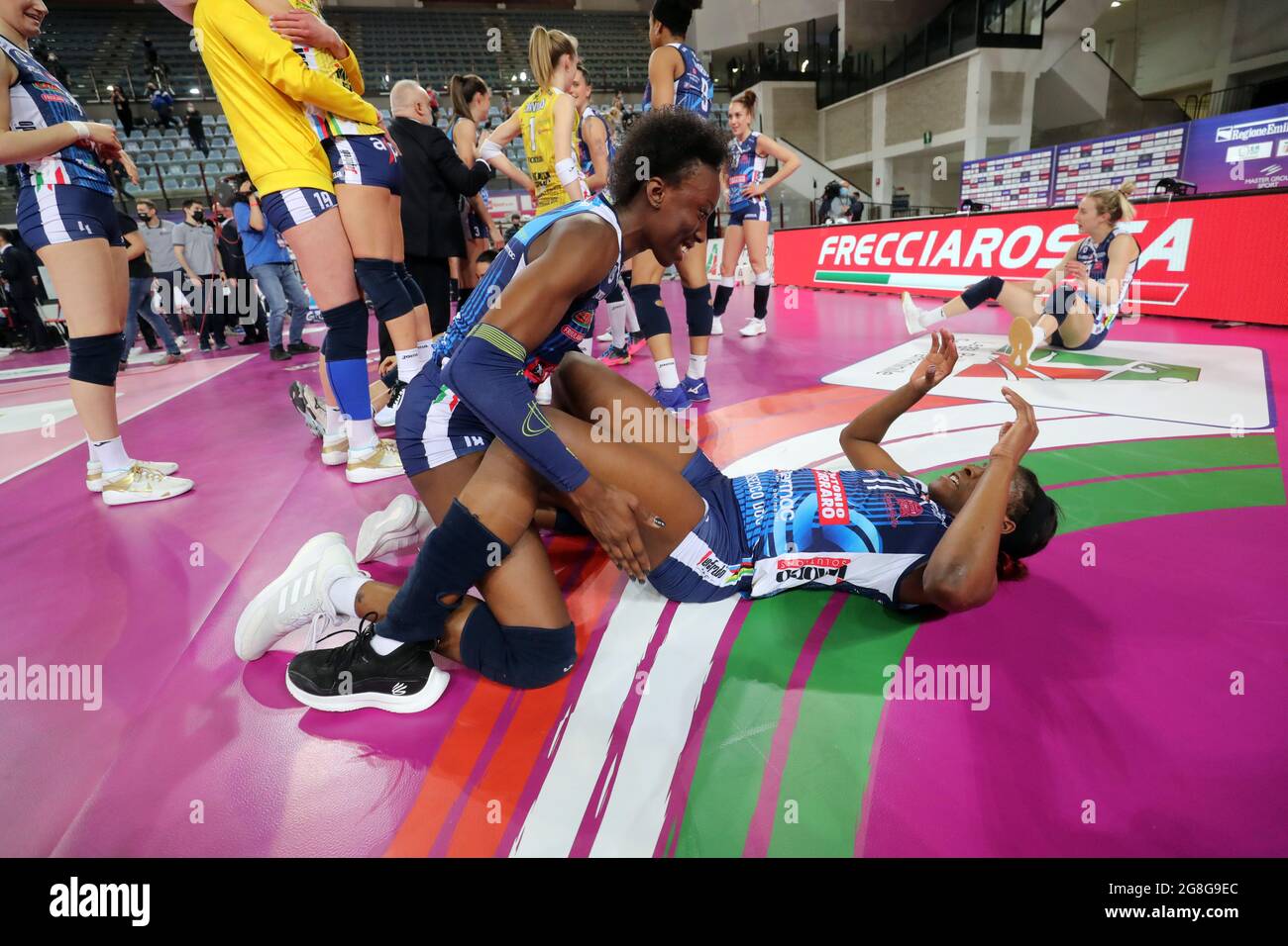 Paola Egonu Team Italia e Imoco Volley Conegliano giocatore di pallavolo di fronte spiker Foto Stock