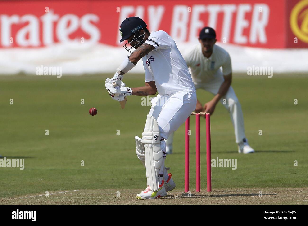 CHESTER LE STREET, REGNO UNITO. 20 LUGLIO KL Rahul of India batting durante il Tour Match tra County Select XI e India a Emirates Riverside, Chester le Street martedì 20 luglio 2021. (Credit: Mark Fletcher | MI News) Credit: MI News & Sport /Alamy Live News Foto Stock