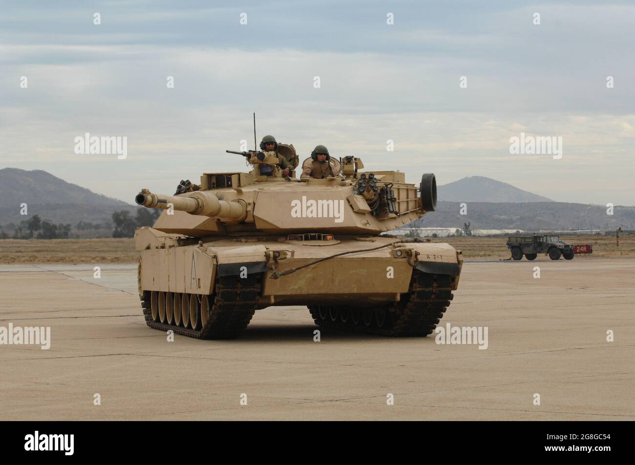 USMC M1A1 serbatoio Abrams a MCAS Miramar Foto Stock