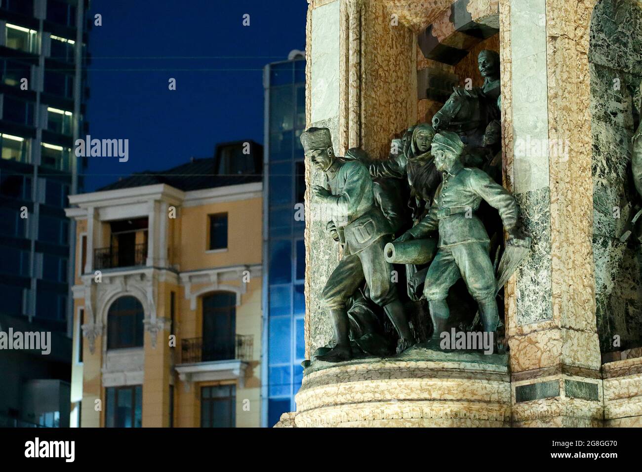Il monumento che onora i leader della lotta per l'indipendenza fu svelato nel 1928. Foto Stock