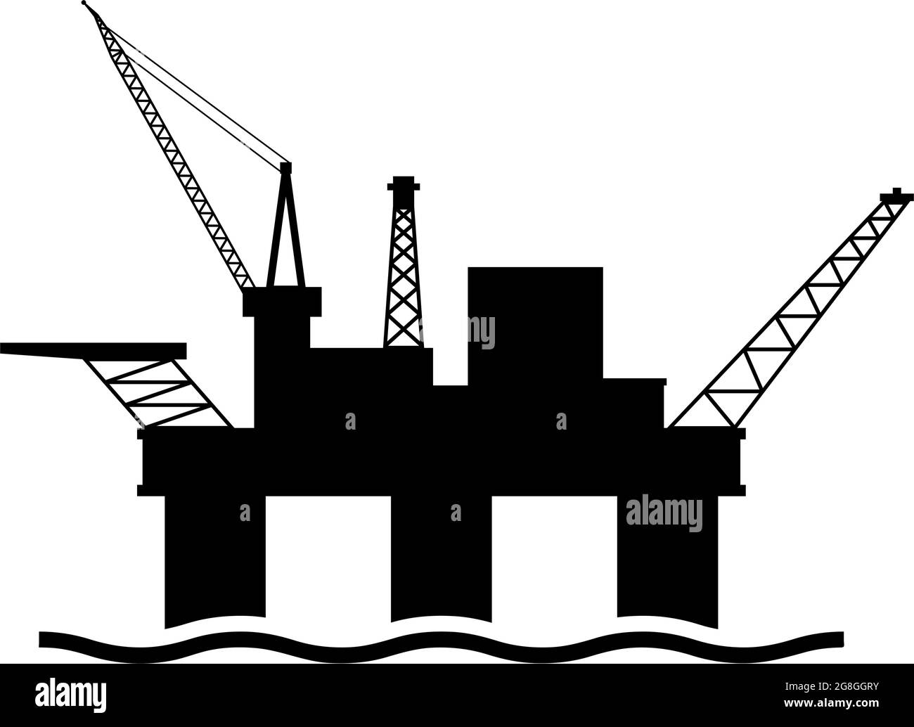 Petrolio greggio benzina vettore industria stazione serbatoi Illustrazione Vettoriale