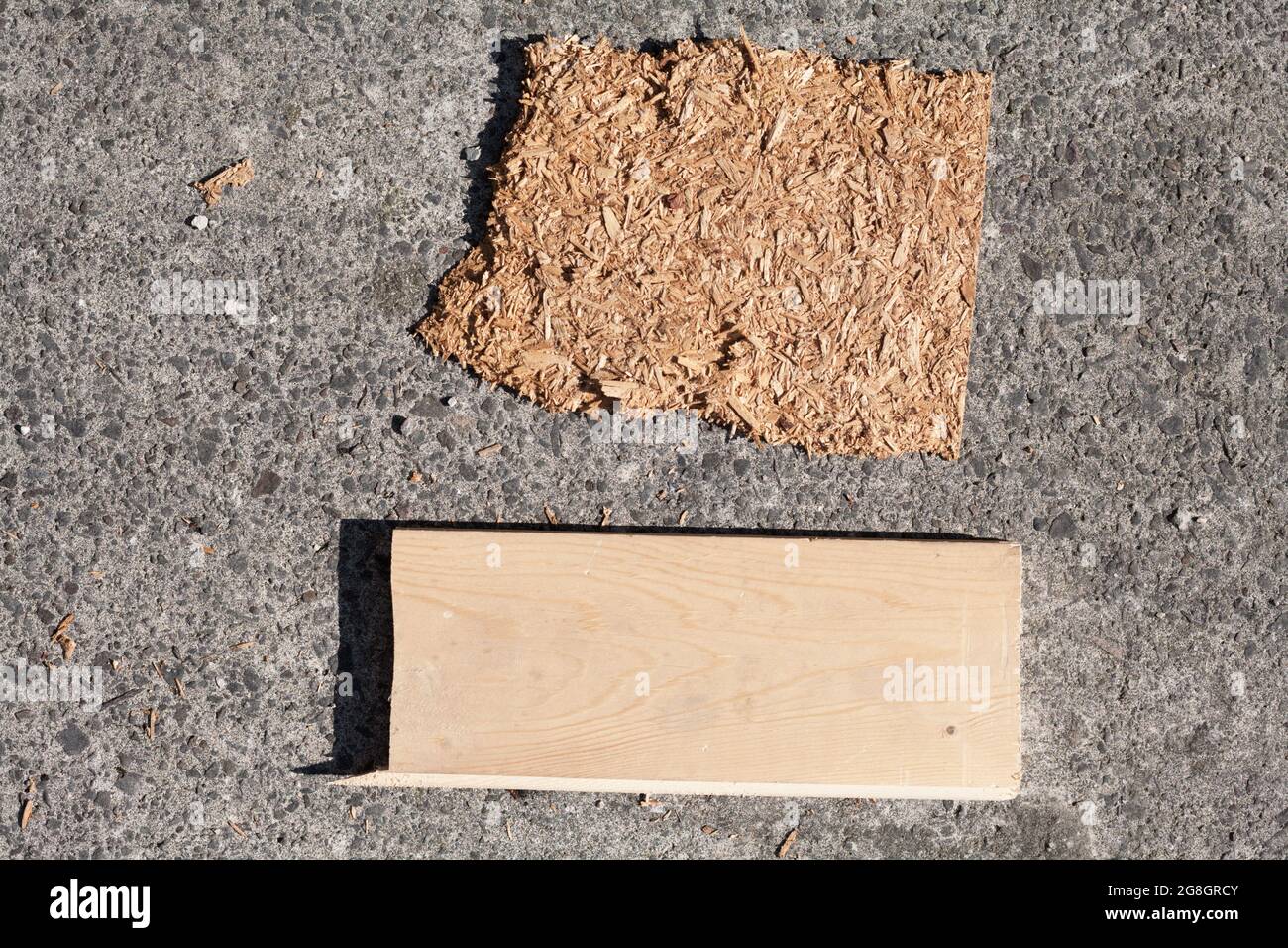 Truciolare e pianale Foto Stock