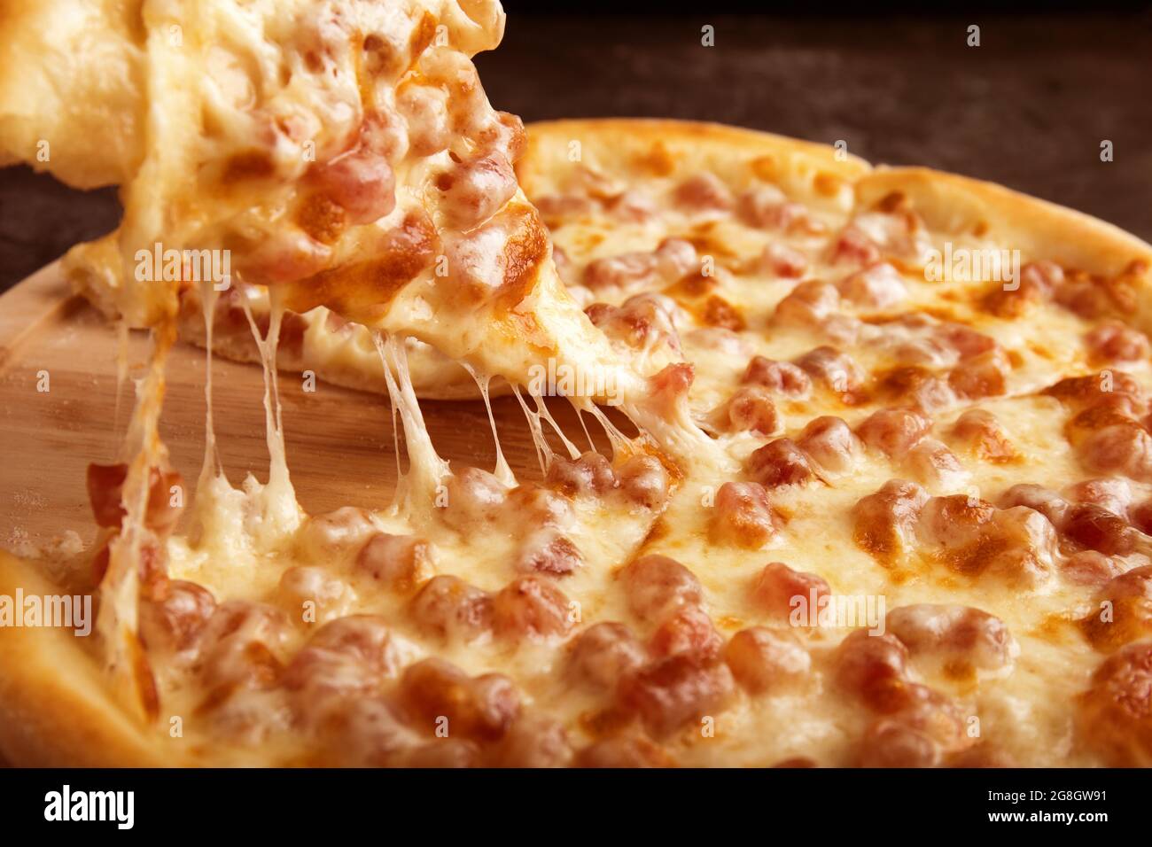 Fast food (pizza hamburger fritte, ecc.) Foto Stock