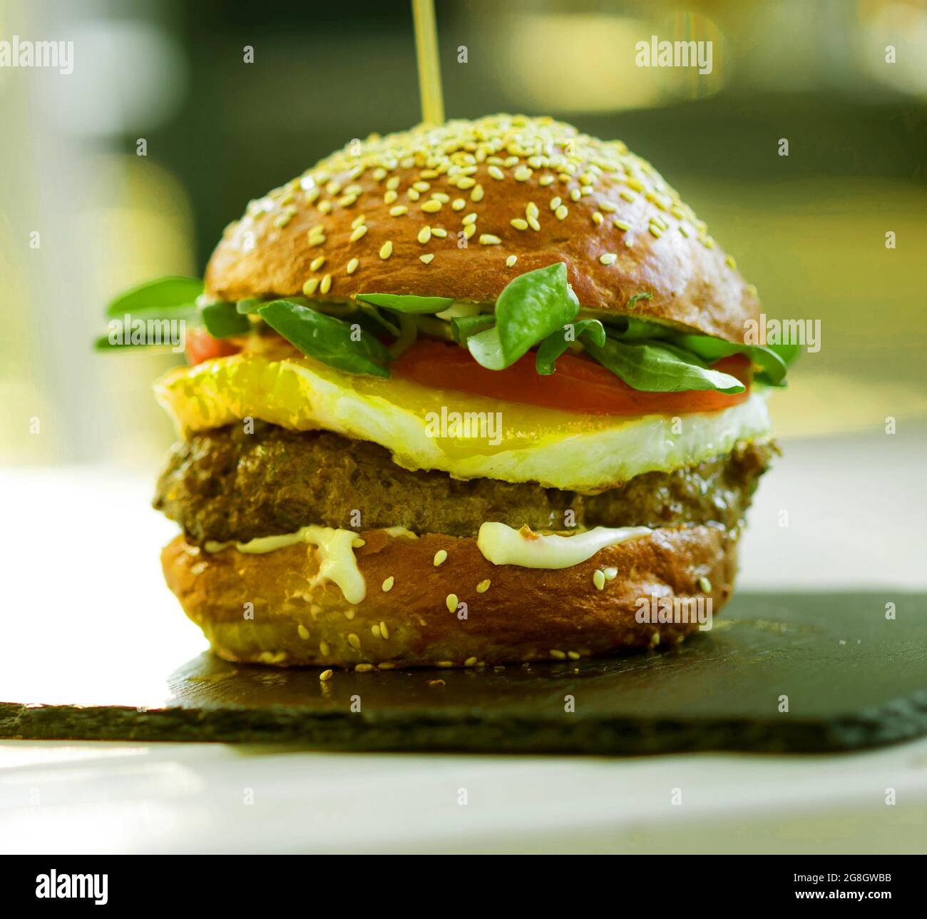 Fast food (pizza hamburger fritte, ecc.) Foto Stock