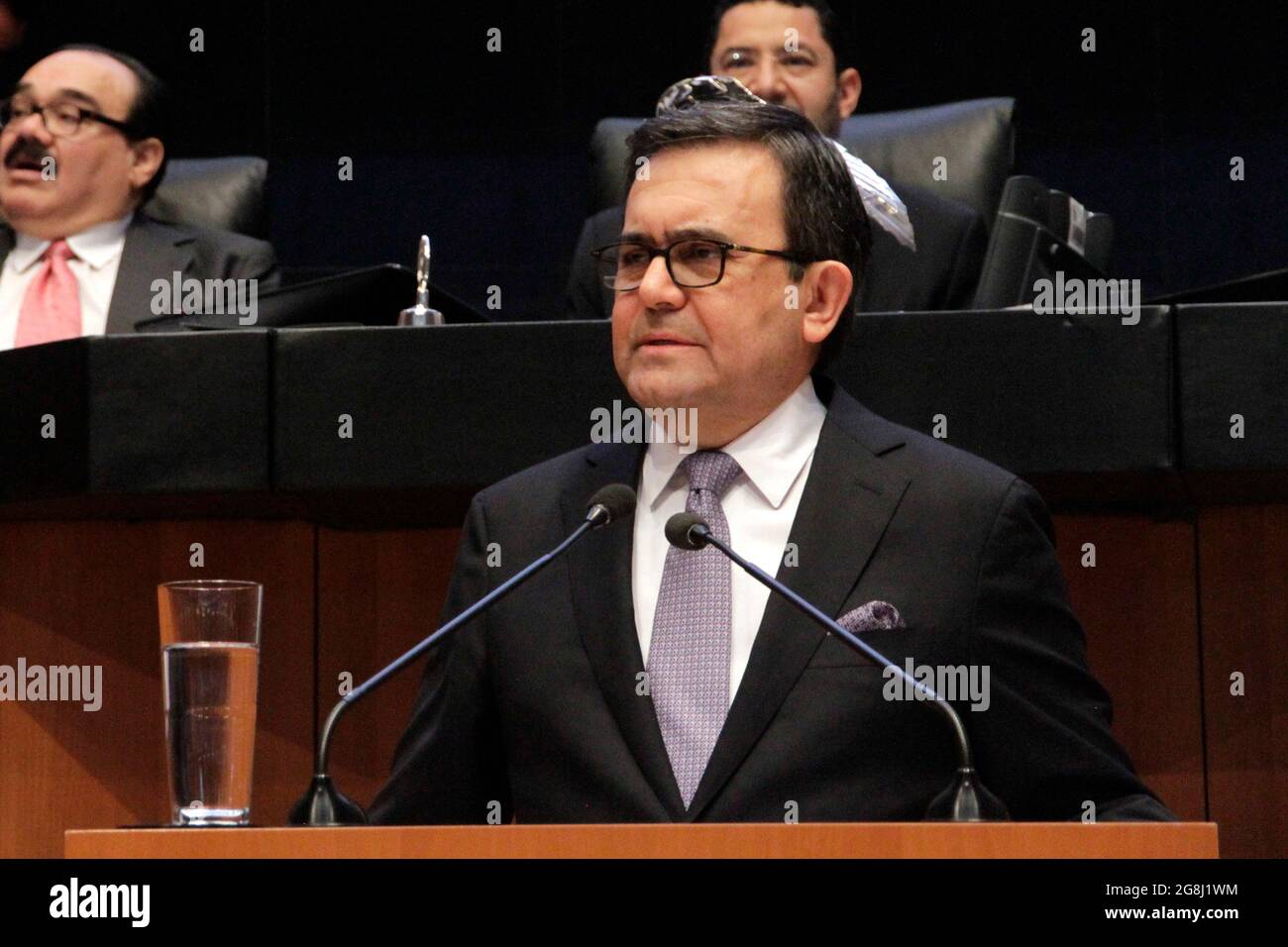 CITTÀ DEL MESSICO, MESSICO - 9 LUGLIO: (FILE FOTO) il Procuratore specializzato per la lotta alla corruzione (FEMCC) del Procuratore Generale del Messico (FGR) ha accusato Ildefonso Guajardo, Ex Ministero dell'Economia del Messico per la sua probabile responsabilità nel crimine di arricchimento illecito durante gli anni 2014-2018, quando ha servito come Segretario dell'Economia del Messico durante il periodo dell'ex Presidente del Messico, Enrique Peña Nieto il 9 luglio 2021 a Città del Messico, Messico. Credit: Luis Barron/Eyepix Group/The Photo Access Foto Stock