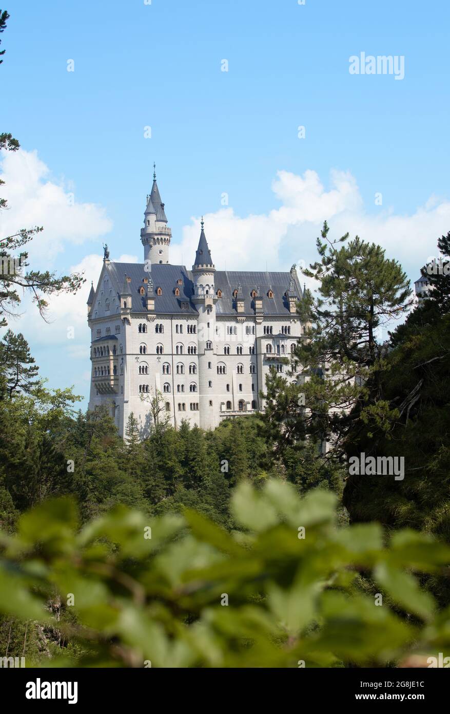 Castello di Neuschwanstein, Baviera, Germania. Piazza, Ludwig, Re, Dreamcastle Foto Stock