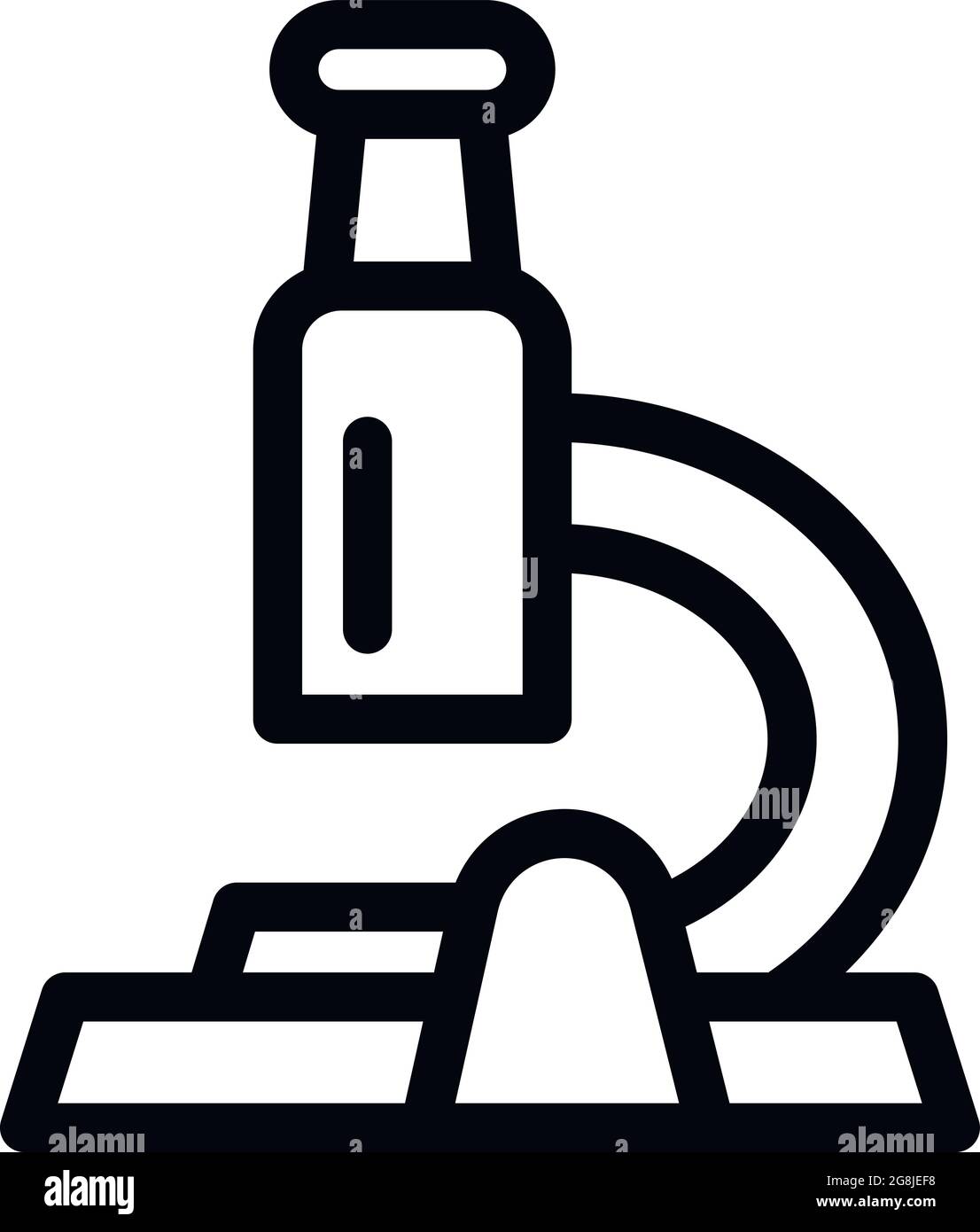 Icona microscopio cellulare. Icona vettoriale del microscopio a cellule vettoriali per il web design isolato su sfondo bianco Illustrazione Vettoriale