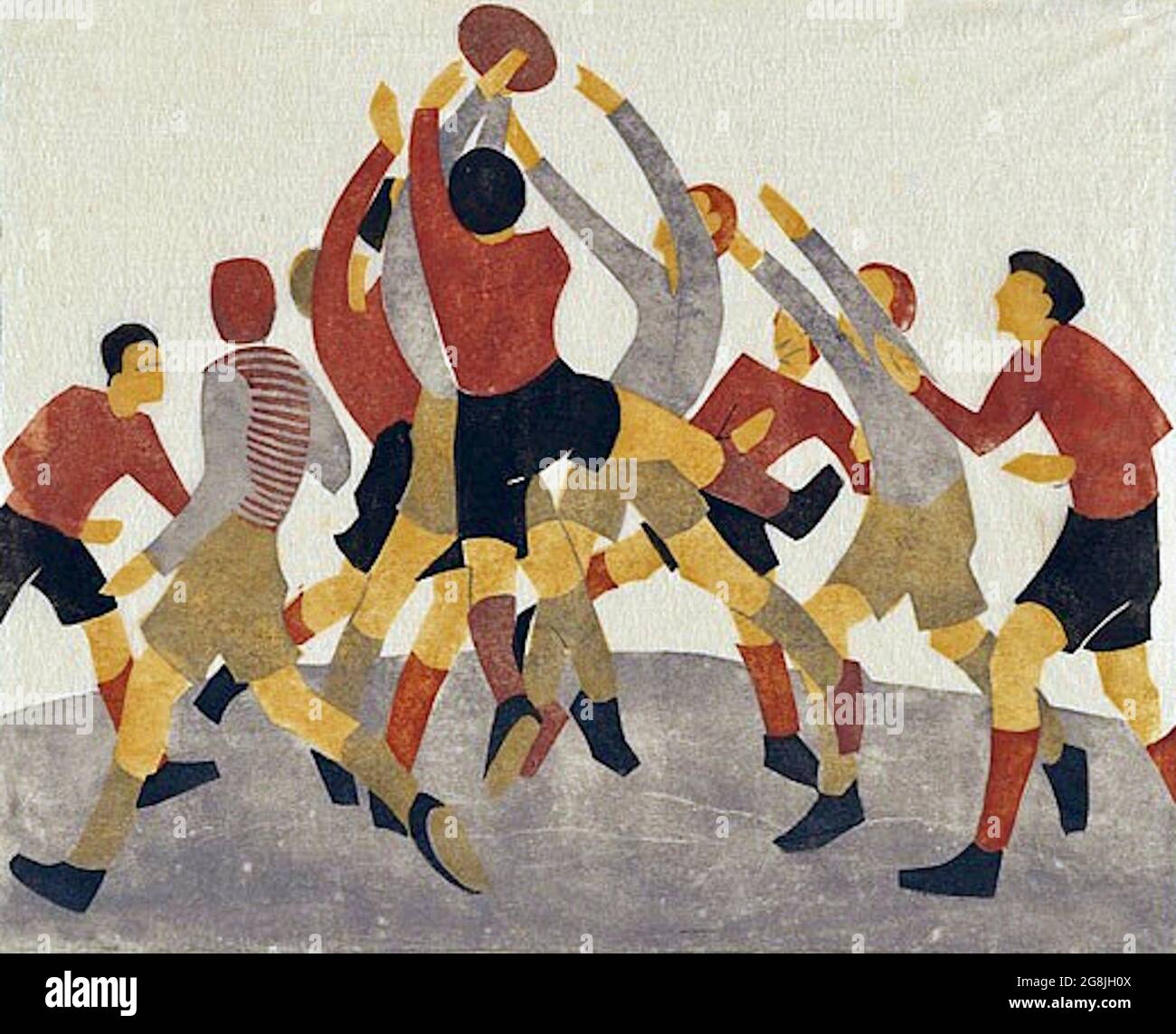 Ethel Spowers Artwork - Australian Rules Football - 1936 Foto Stock
