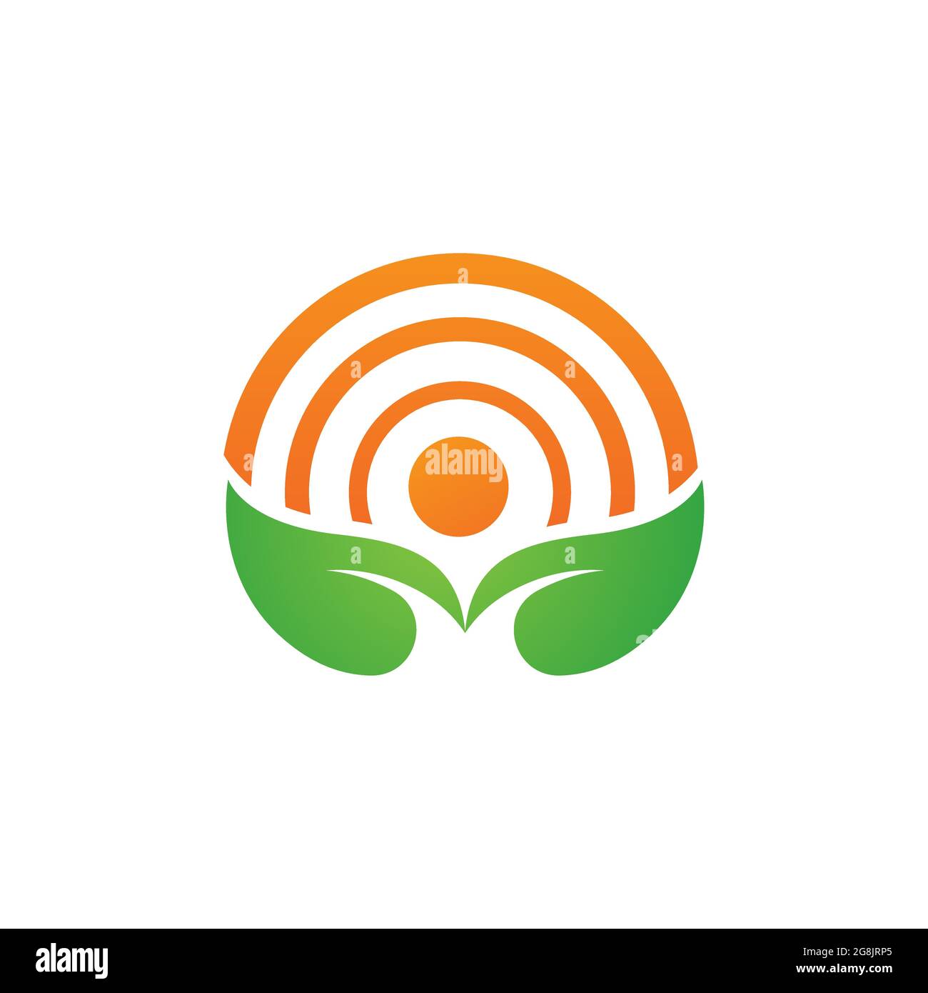 Logo sun farm icona Vector illustrazione del disegno modello Illustrazione Vettoriale