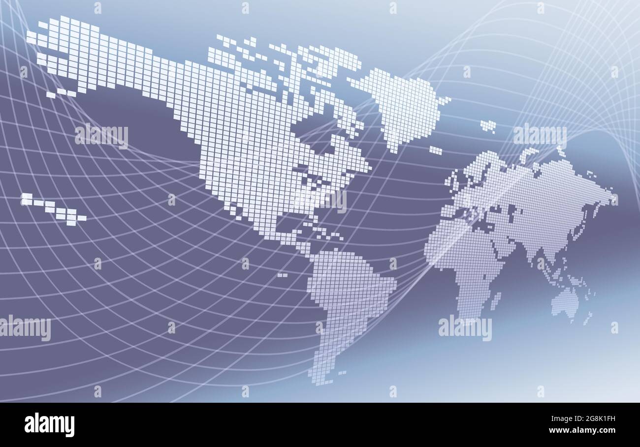 World Map Concept background Illustrazione Vettoriale