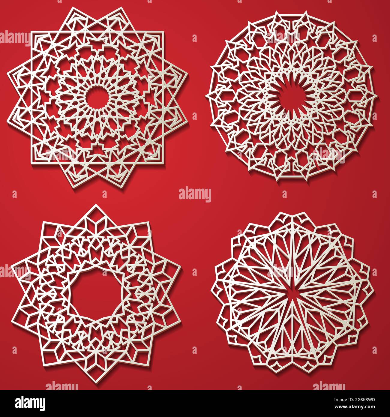 Modello arabo islamico. Gli elementi di design possono essere utilizzati per il biglietto d'auguri Ramadan Kareem. Invito Mubarak Illustrazione Vettoriale