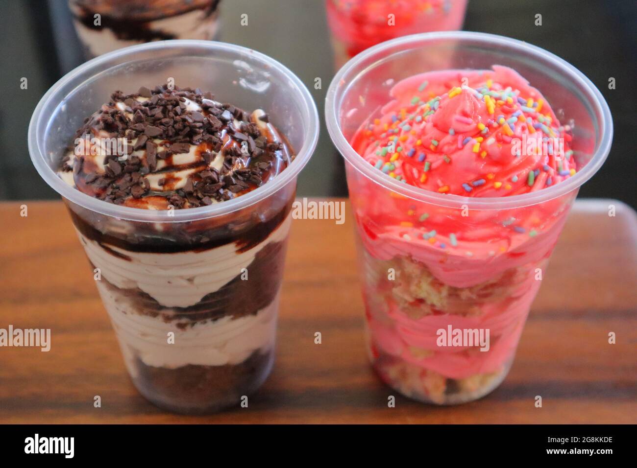 Gelati in tazze Foto Stock