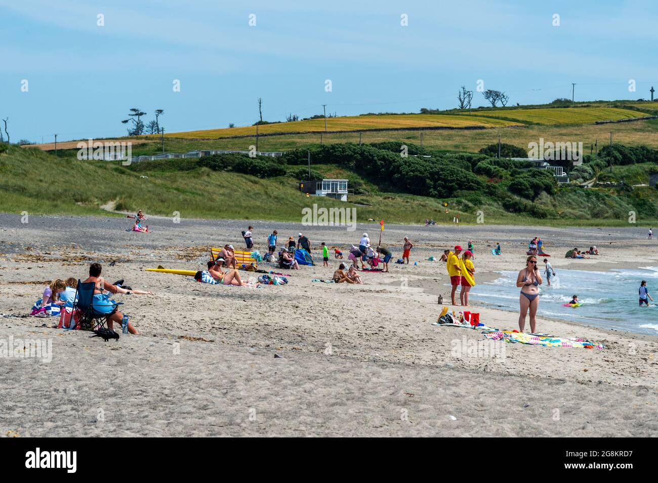 Owenahincha, West Cork, Irlanda. 21 luglio 2021. Nonostante oggi sia il giorno più caldo dell'anno, sia le spiagge di Owenahincha che di Long Strand erano tranquille. Credit: AG News/Alamy Live News Foto Stock
