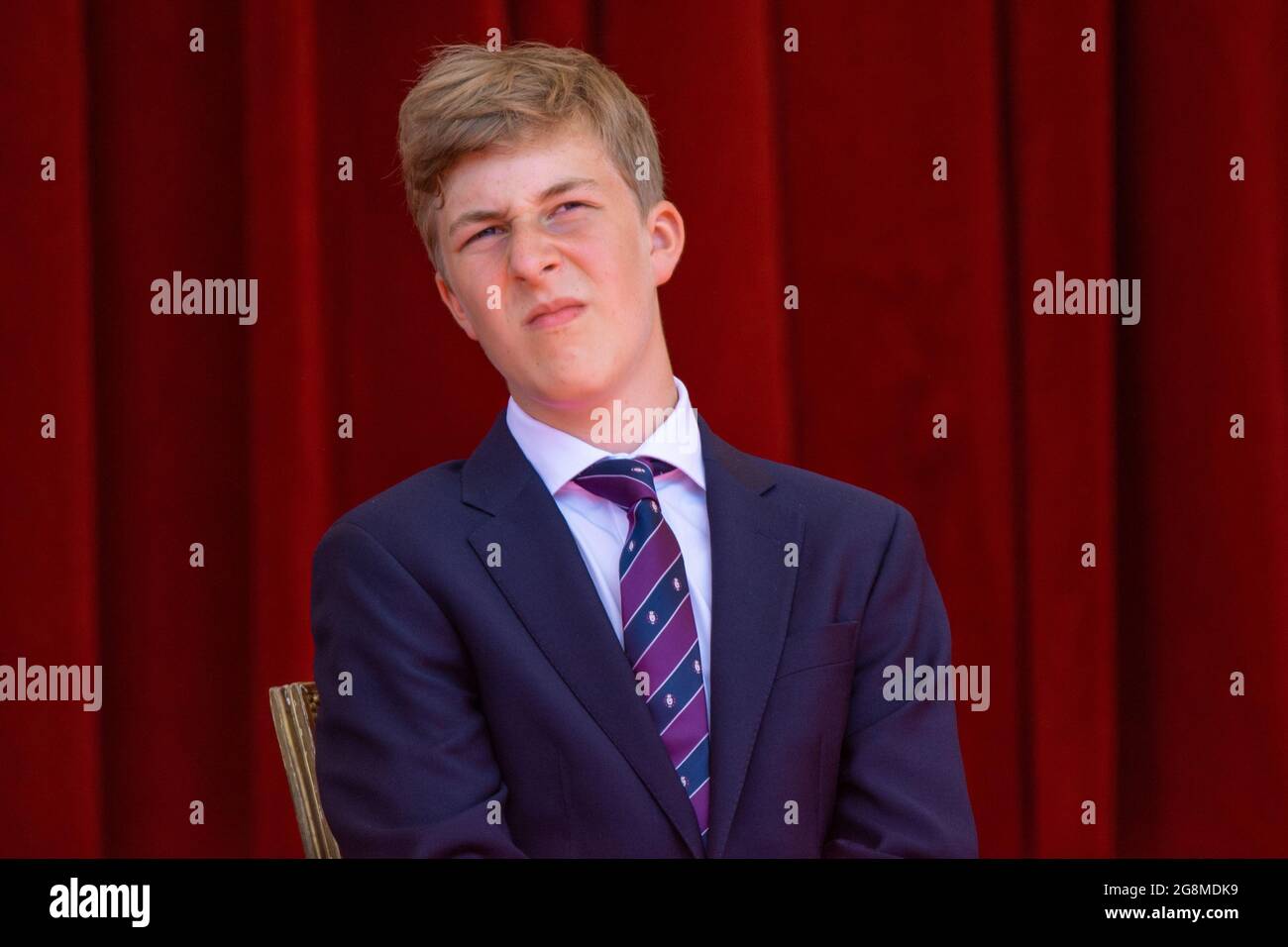 Il principe Emmanuel partecipa alle celebrazioni per la Giornata Nazionale Belga 2021 a Bruxelles, in Belgio. (Foto di DPPA/Sipa USA) Foto Stock