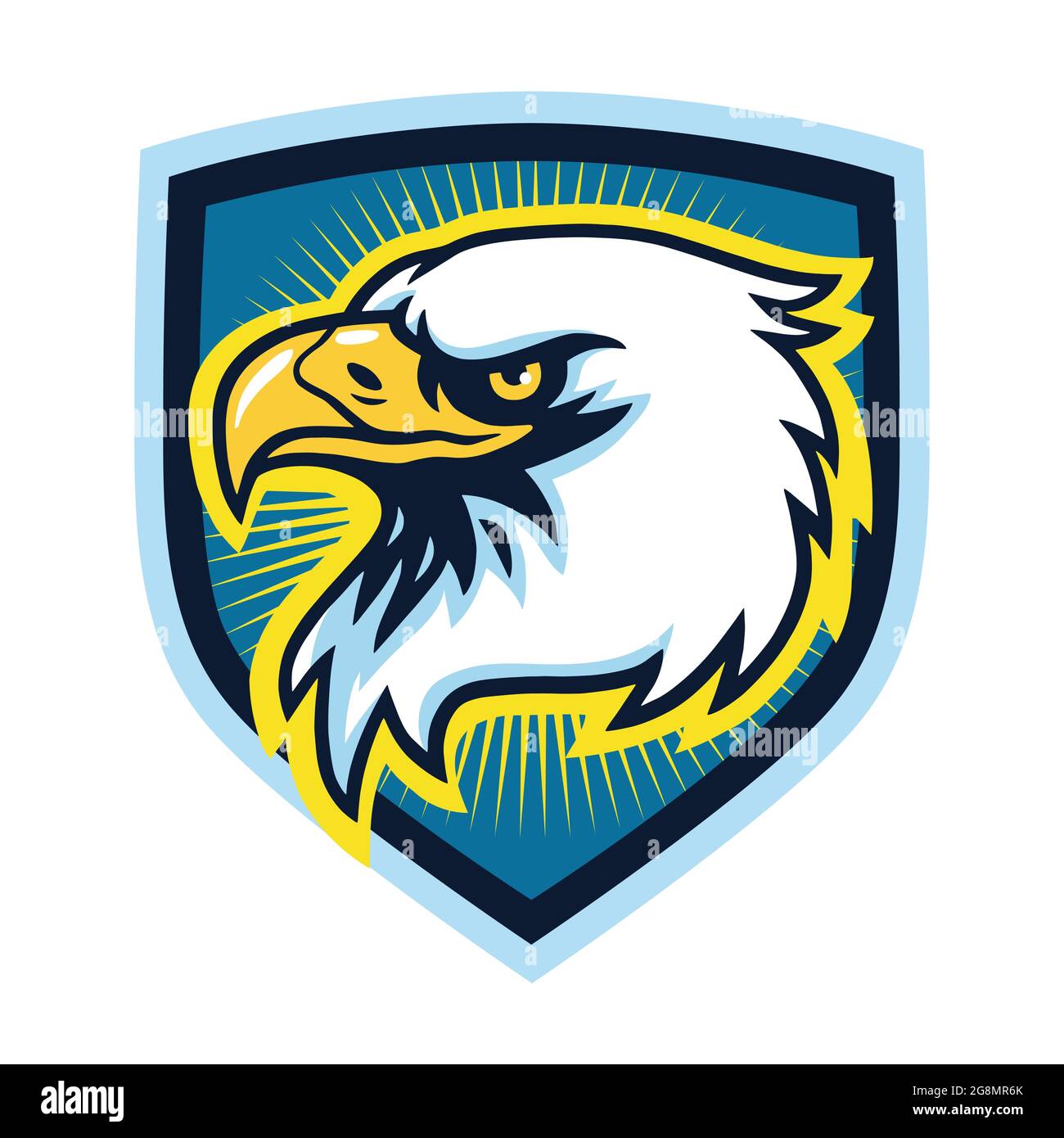 Eagle Logo Vector Design Template Mascot icona Illustrazione Illustrazione Vettoriale