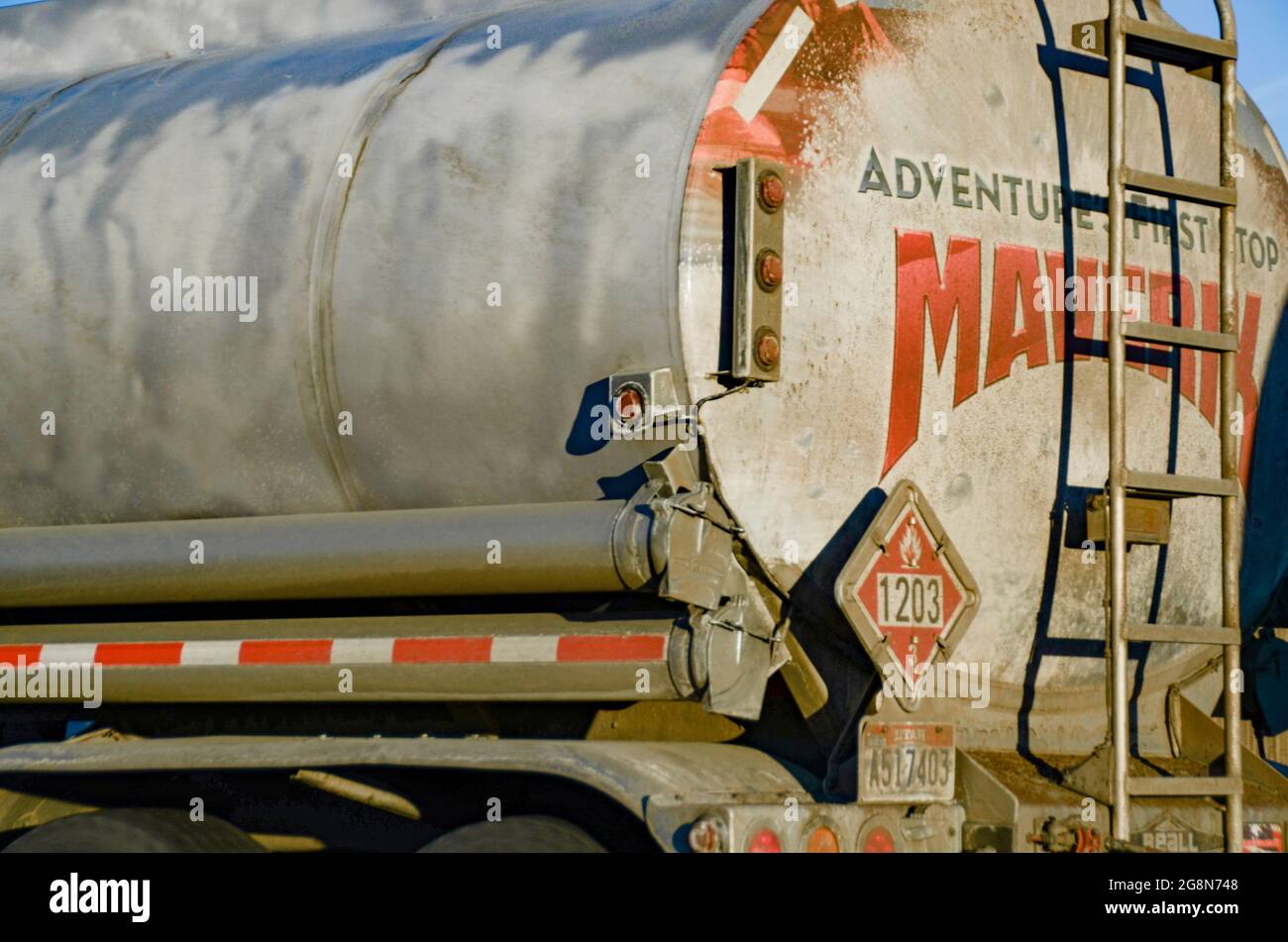 Maveril gas Truck nel sud-ovest degli Stati Uniti Foto Stock