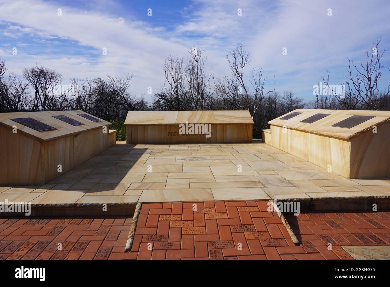 Monumento commemorativo del secondo dopoguerra al North Head Sanctuary, Sydney Foto Stock