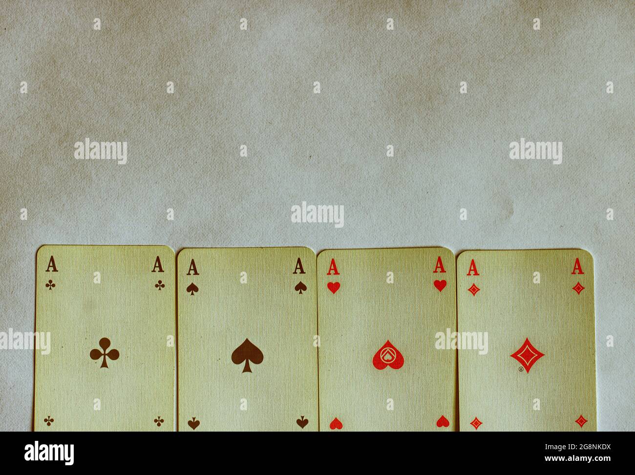 quattro assi retro poker gioco d'azzardo Foto Stock