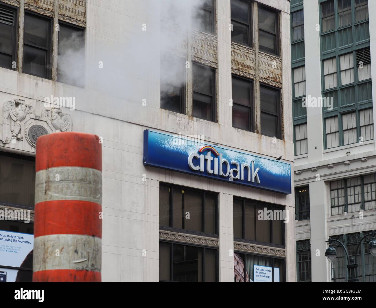 Immagine di una Citibank situata a Manhattan. Foto Stock